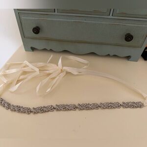 Elegant Jewel and Ribbon Belt